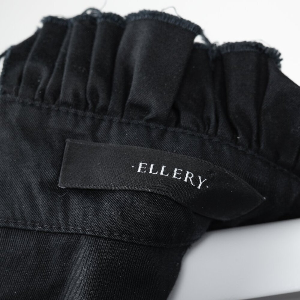 Ellery Rail Road Black Cotton Oversized Lace-Up Shirt - Picture 12 of 16